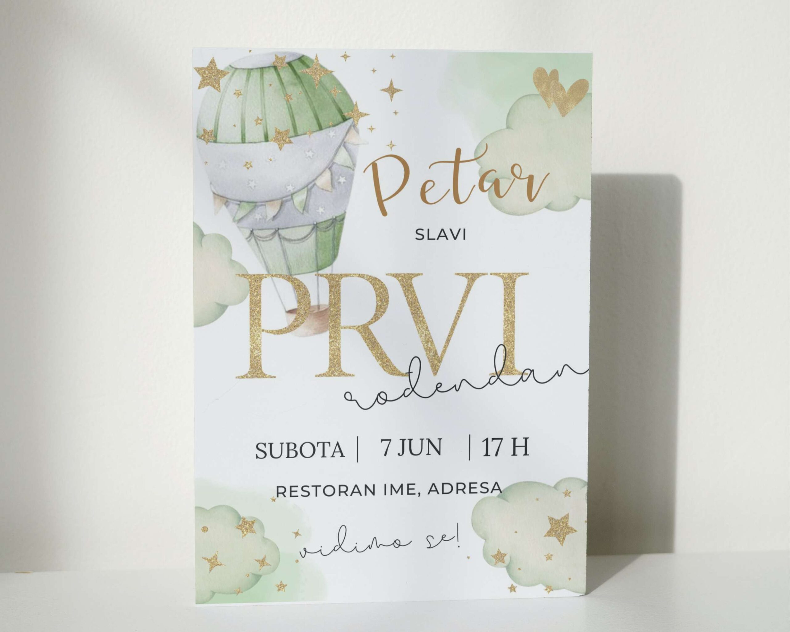 Dečija pozivnica sa belom kovertom 26