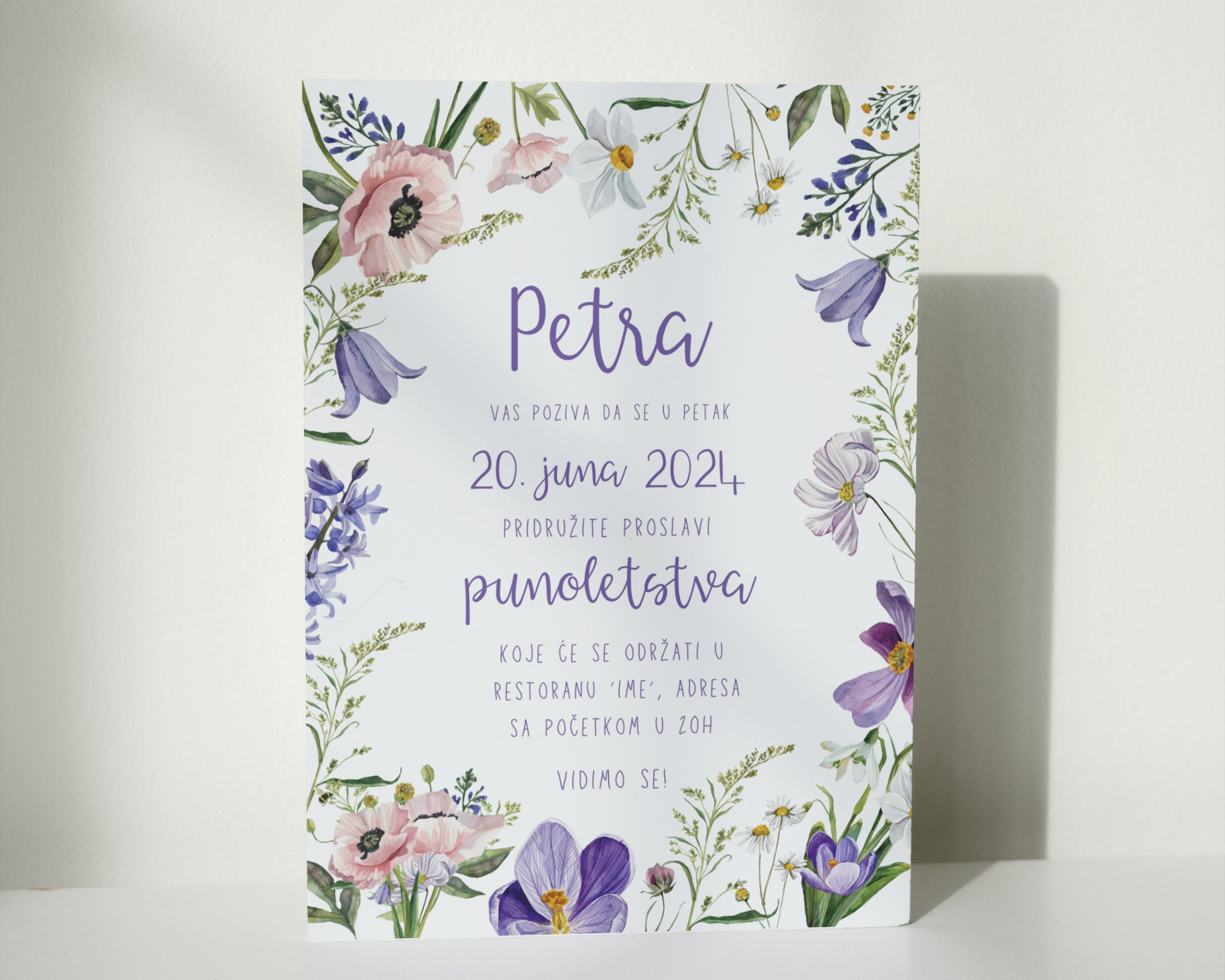 MODEL 2-Pozivnica za punoletstvo